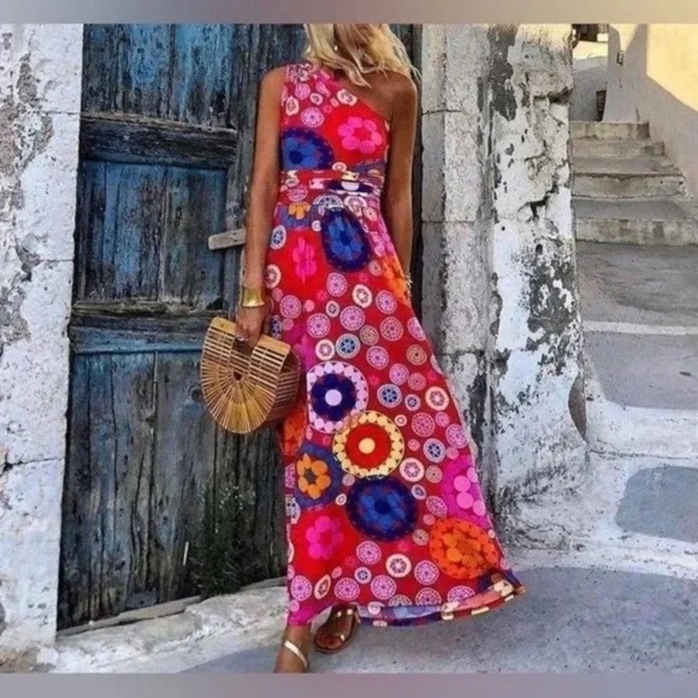 Arfym | Made To Play Printed One-Shoulder Maxi Dress Various Sizes Available - Picture 4 of 4